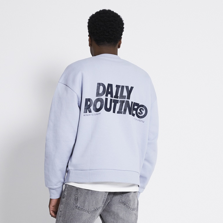 Printed sweatshirt "Owen 2.0" Dusty Blue